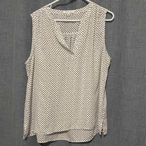 Black and White tank blouse